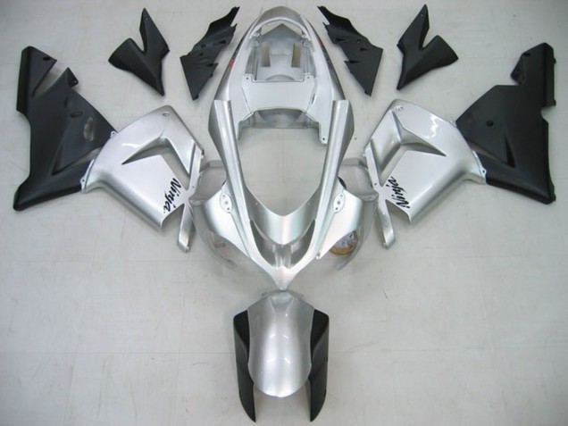 Discount 2004-2005 Glossy Silver Matte Black Kawasaki ZX10R Motorcycle Fairings Canada
