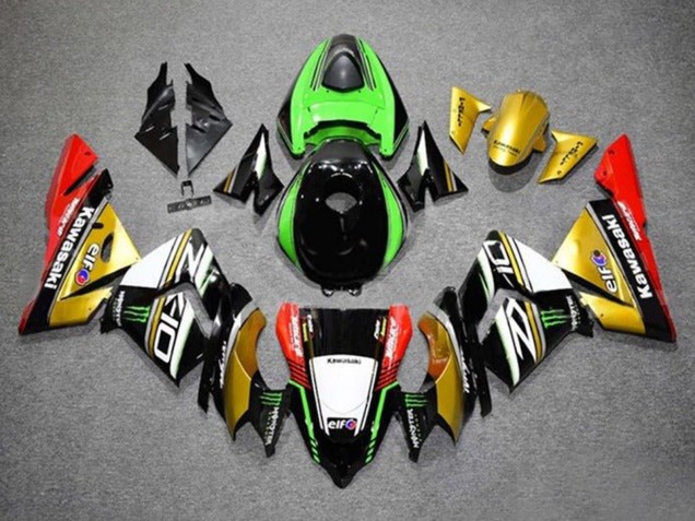 Discount 2004-2005 Gold Black Green White Red Kawasaki ZX10R Motorcycle Fairings Canada