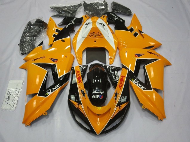 Discount 2006-2007 Orange White Black Racing Elf Kawasaki ZX10R Motorcycle Fairings Canada