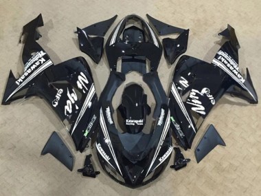 Discount 2006-2007 Glossy Black White Stripe Elf Kawasaki ZX10R Motorcycle Fairings Canada