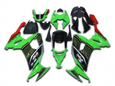 Discount 2008-2010 Green Black Red White Honeycomb Kawasaki ZX10R Motorcycle Fairings Canada