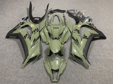Discount 2011-2015 Dark Army Green Black Yellow Star Kawasaki ZX10R Motorcycle Fairings Canada
