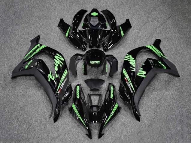 Discount 2016-2020 Glossy Black Green Kawasaki ZX10R Motorcycle Fairings Canada