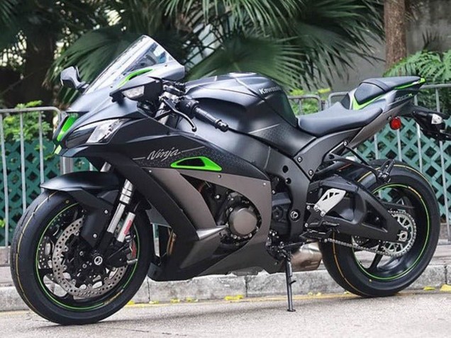 Discount 2016-2020 Matte Black Green Silver Kawasaki ZX10R Motorcycle Fairings Canada