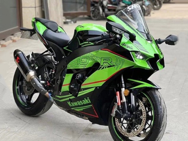 Discount 2021-2025 Green Black Red Stripe Kawasaki ZX10R Motorcycle Fairings Canada