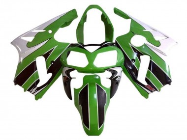Discount 2000-2001 White Green Black Stripe Kawasaki ZX12R Motorcycle Fairings Canada