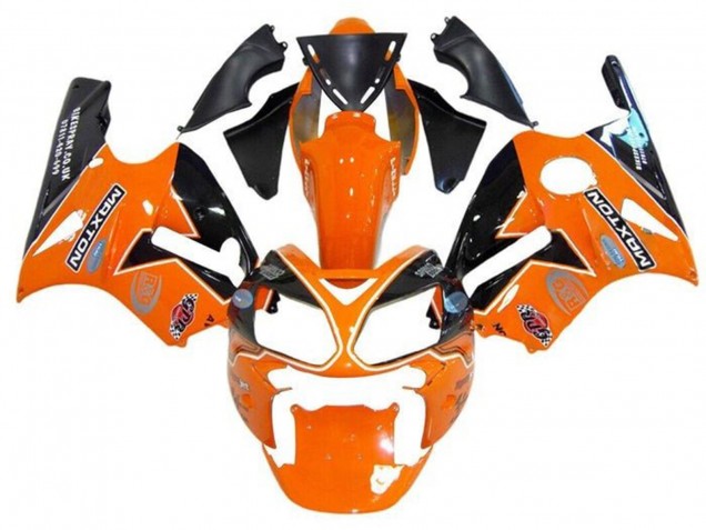 Discount 2000-2001 Orange Black White Maxton Kawasaki ZX12R Motorcycle Fairings Canada