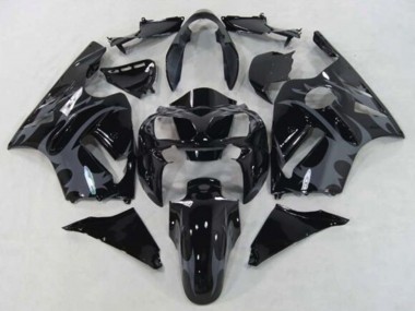 Discount 2002-2006 Glossy Black Grey Tribal Kawasaki ZX12R Motorcycle Fairings Canada