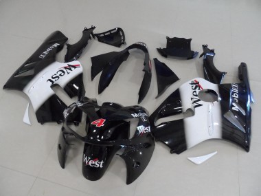 Discount 2002-2006 Glossy Black White Red West Mobil 4 Kawasaki ZX12R Motorcycle Fairings Canada