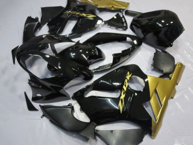 Discount 2002-2006 Glossy Black Gold Kawasaki ZX12R Motorcycle Fairings Canada