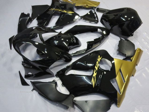 Discount 2002-2006 Glossy Black Gold Kawasaki ZX12R Motorcycle Fairings Canada