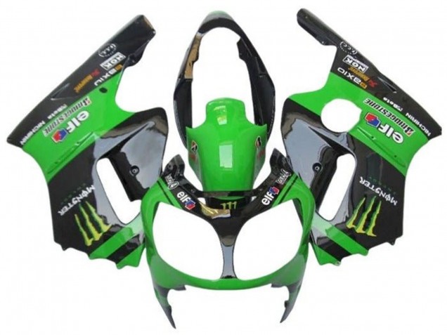 Discount 2002-2006 Green Glossy Black Elf Touch4 Monster Kawasaki ZX12R Motorcycle Fairings Canada