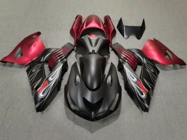 Discount 2006-2011 Matte Black Red Silver Flame Kawasaki ZX14R ZZR1400 Motorcycle Fairings Canada