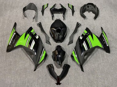 Discount 2013-2024 Glossy Black Green White Stripe Kawasaki EX300 Motorcycle Fairings Canada