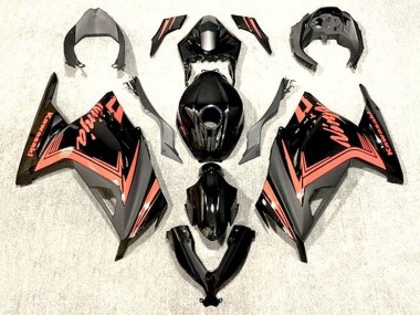 Discount 2013-2024 Glossy Black Orange Kawasaki EX300 Motorcycle Fairings Canada