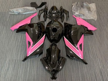 Discount 2013-2024 Glossy Black Pink White Stripe Kawasaki EX300 Motorcycle Fairings Canada