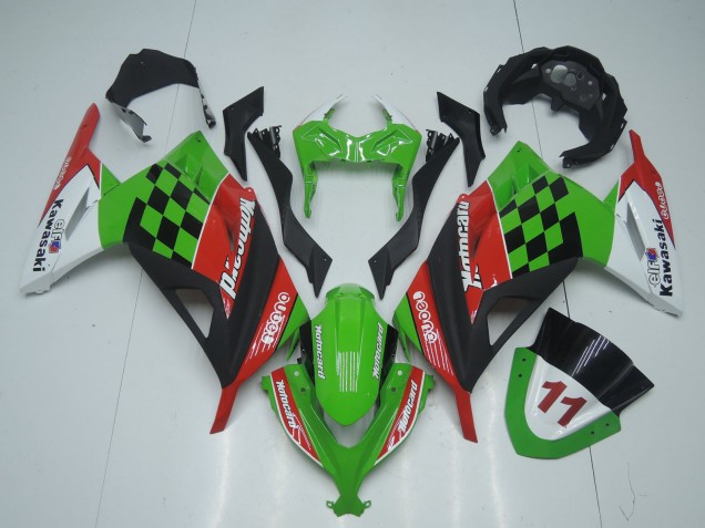 Discount 2013-2017 Green White Red Black Motocard Kawasaki EX300 Motorcycle Fairings Canada