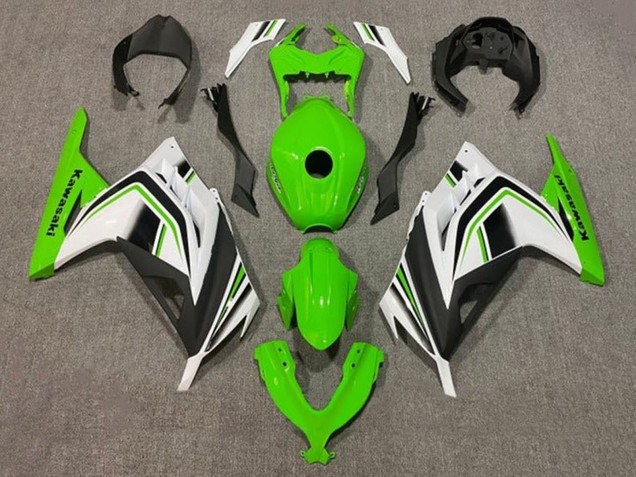 Discount 2013-2024 Green White Black Stripe Kawasaki EX300 Motorcycle Fairings Canada