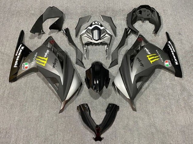 Discount 2013-2024 Matte Grey Black Yellow Monster Kawasaki EX300 Motorcycle Fairings Canada