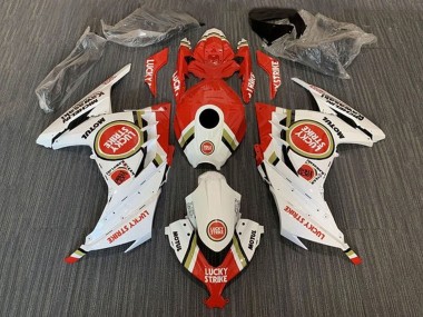Discount 2013-2024 White Red Lucky Strike Kawasaki EX300 Motorcycle Fairings Canada
