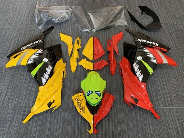 Discount 2013-2017 Yellow Red Green Shark Kawasaki EX300 Motorcycle Fairings Canada