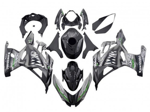 Discount 2018-2024 Nardo Grey Black Shark Kawasaki Ninja 400 Motorcycle Fairings Canada