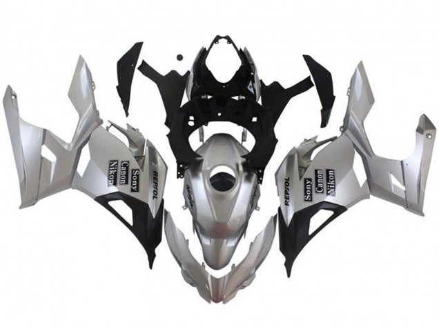 Discount 2018-2024 Silver Black Repsol Kawasaki Ninja 400 Motorcycle Fairings Canada
