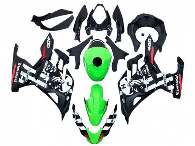 Discount 2018-2024 Green Black White Red Skull Kawasaki Ninja 400 Motorcycle Fairings Canada