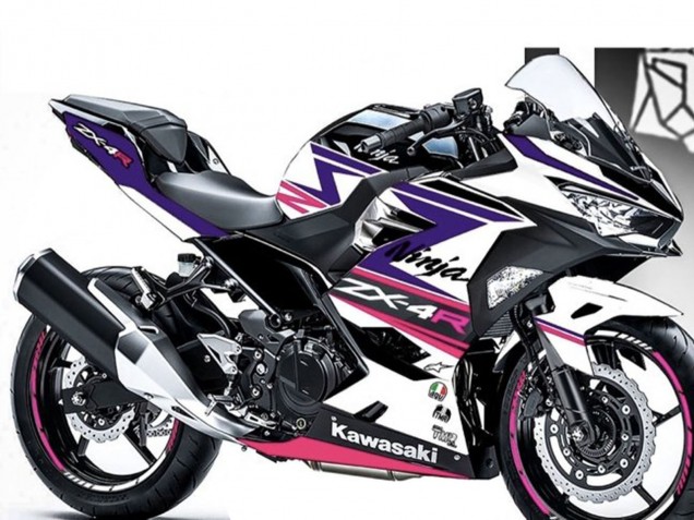 Discount 2018-2024 White Purple Pink Kawasaki Ninja 400 Motorcycle Fairings Canada