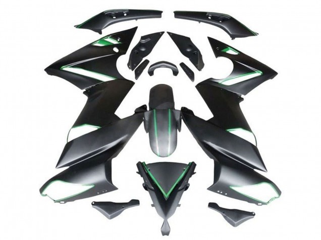 Discount 2009-2011 Matte Black Green Stripe Kawasaki Ninja 650 EX650 Motorcycle Fairings Canada