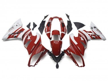 Discount 2009-2011 Red White Star Acer Kawasaki Ninja 650 EX650 Motorcycle Fairings Canada
