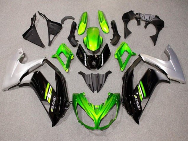 Discount 2012-2014 Green Black Silver Kawasaki Ninja ER6F Motorcycle Fairings Canada