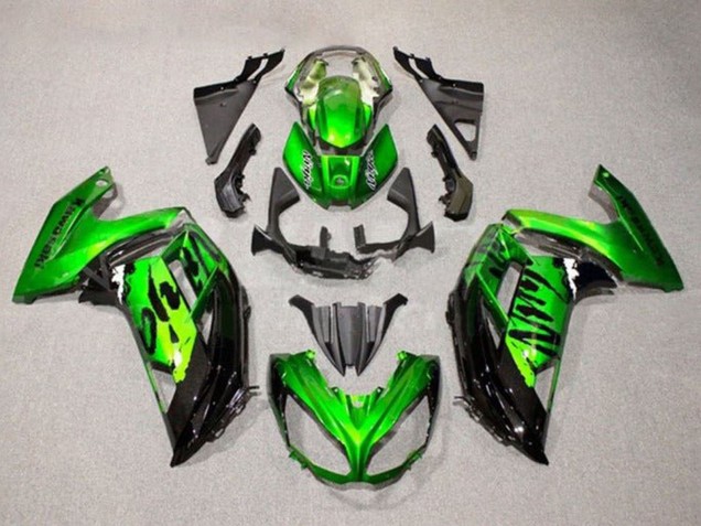 Discount 2012-2016 Green Glossy Black Kawasaki Ninja 650 EX650 Motorcycle Fairings Canada