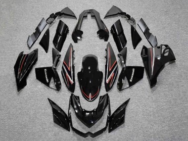 Discount 2010-2013 Glossy Black Red Stripe Kawasaki Z1000 Motorcycle Fairings Canada