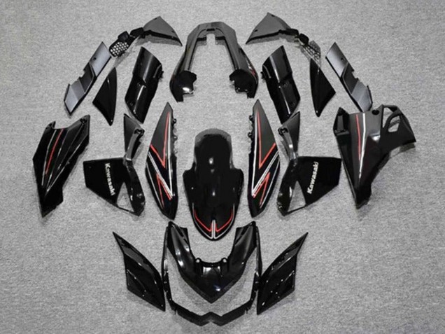 Discount 2010-2013 Glossy Black Red Stripe Kawasaki Z1000 Motorcycle Fairings Canada