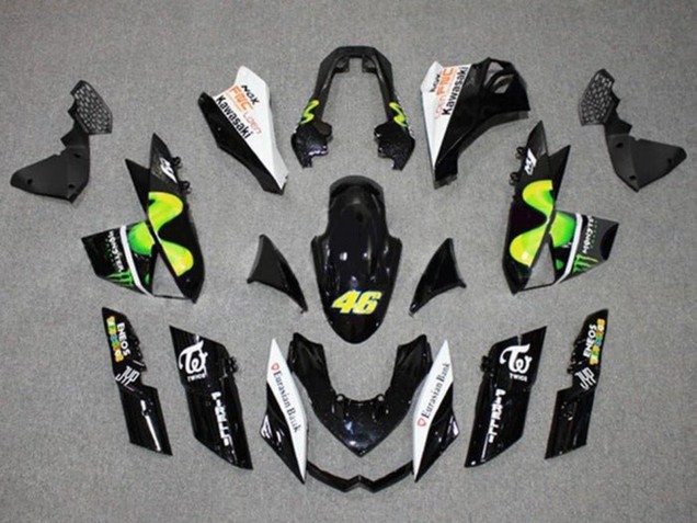 Discount 2010-2013 Glossy Black White Green MoviStar Monster Kawasaki Z1000 Motorcycle Fairings Canada