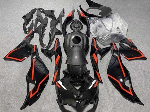Discount 2019-2025 Black Faux Carbon Fiber Red Kawasaki ZX25R ZX-25R Motorcycle Fairings Canada
