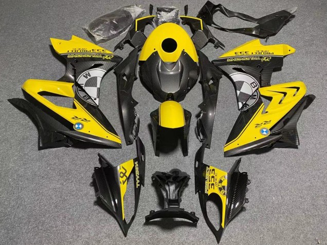 Discount 2009-2014 Yellow Faux Carbon Fiber BMW S1000RR Motorcycle Fairings Canada