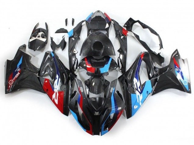 Discount 2017-2018 Blue Red Faux Carbon Fiber BMW S1000RR Motorcycle Fairings Canada