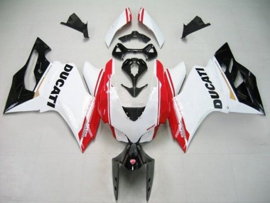 Discount 2011-2014 White Red Glossy Black Stripe Ducati Panigale 1199 Motorcycle Fairings Canada