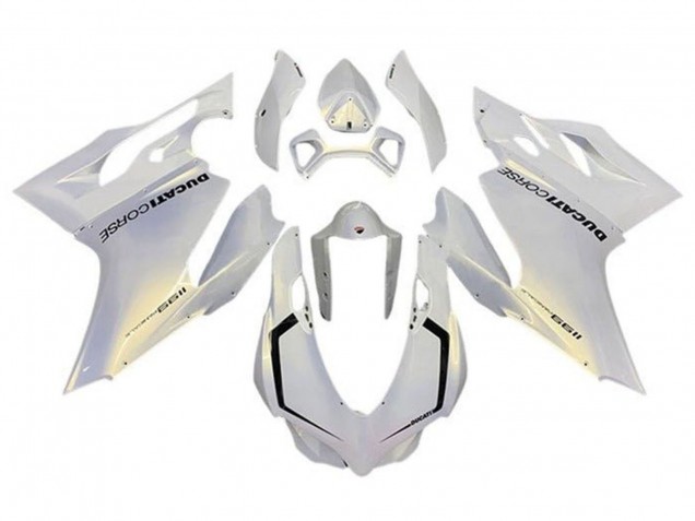 Discount 2011-2014 Pearl White Corse Ducati Panigale 1199 Motorcycle Fairings Canada