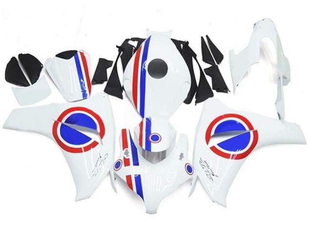 Discount 2008-2011 White Red Blue Stripe Honda CBR1000RR Motorcycle Fairings Canada