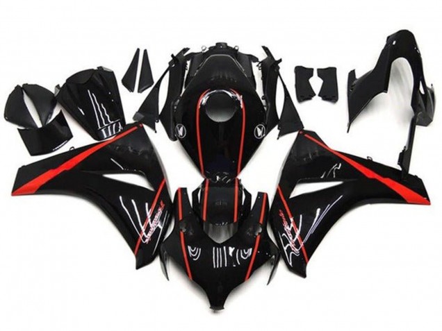 Discount 2008-2011 Glossy Black Red Stripe Honda CBR1000RR Motorcycle Fairings Canada
