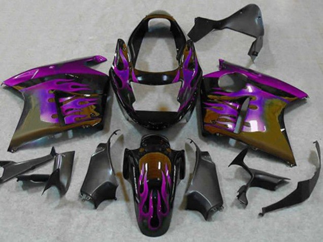 Discount 1996-2007 Glossy Black Purple Flame Honda CBR1100XX Blackbird Motorcycle Fairings Canada
