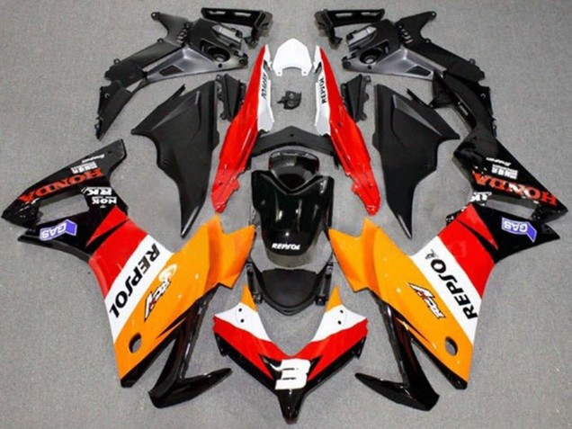 Discount 2013-2015 Orange White Red Glossy Black Repsol Honda CBR500R Motorcycle Fairings Canada