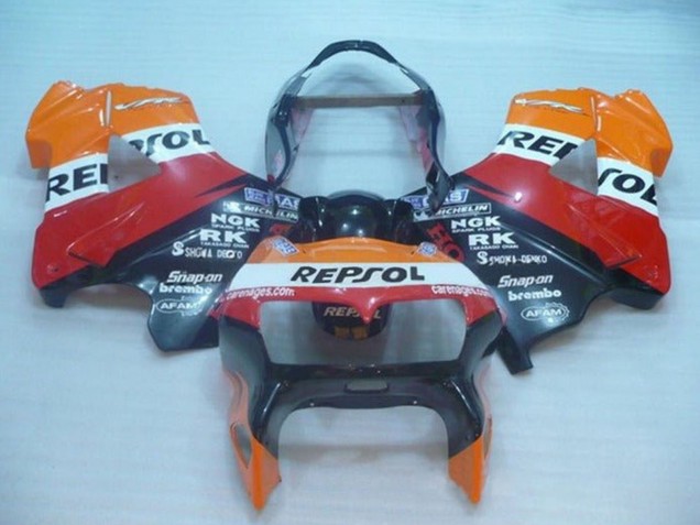 Discount 1998-2001 Orange White Red Black Repsol Honda VFR 800 Motorcycle Fairings Canada