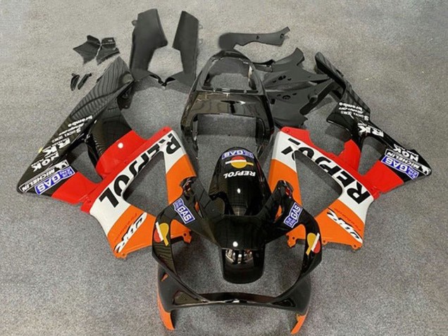 Discount 2000-2001 Orange White Red Glossy Black Repsol Honda CBR900RR 929 Motorcycle Fairings Canada