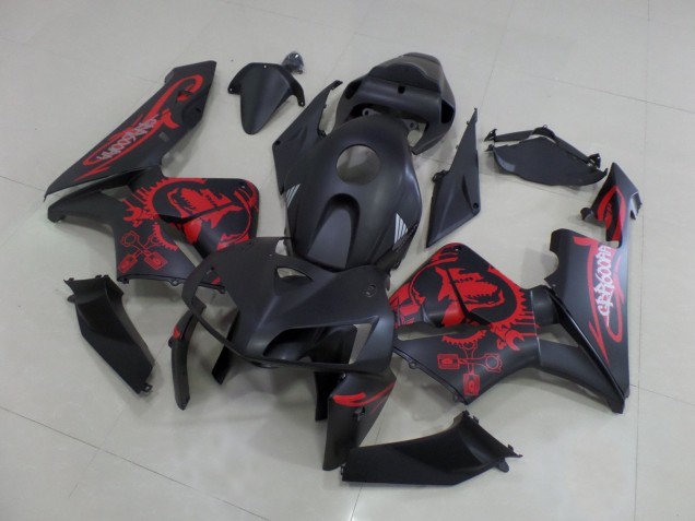 Discount 2005-2006 Matte Black Matte Red Gear Honda CBR600RR Motorcycle Fairings Canada