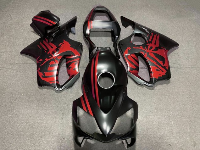 Discount 2001-2003 Red Matte Black Skull Honda CBR600 F4i Motorcycle Fairings Canada