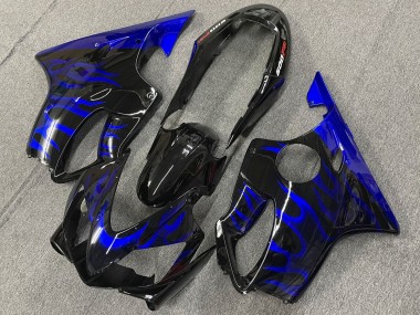 Discount 2004-2007 Glossy Black Blue Flame Honda CBR600 F4i Motorcycle Fairings Canada